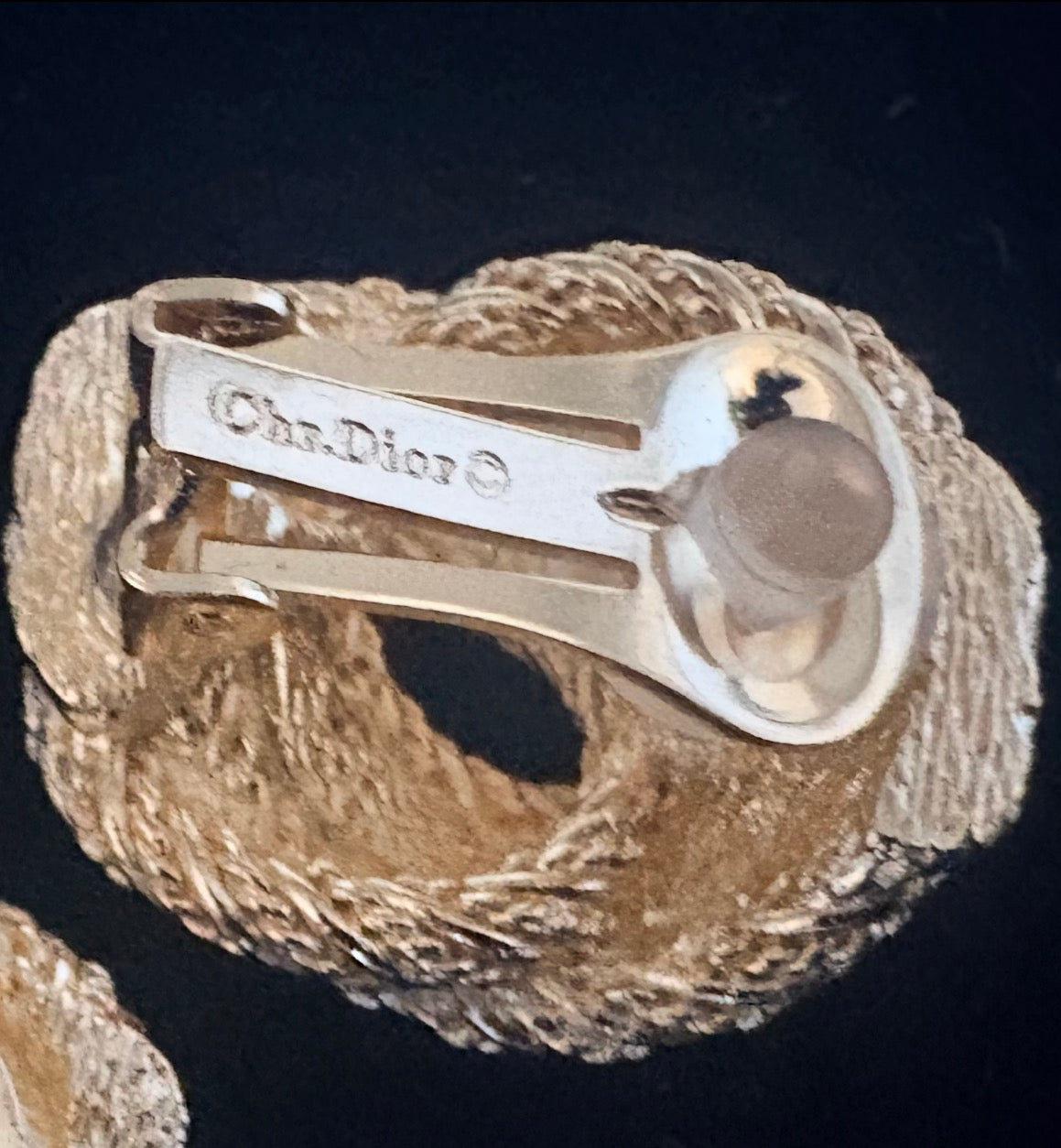 Christian Dior Rope Knot Clip Earrings, 1980s