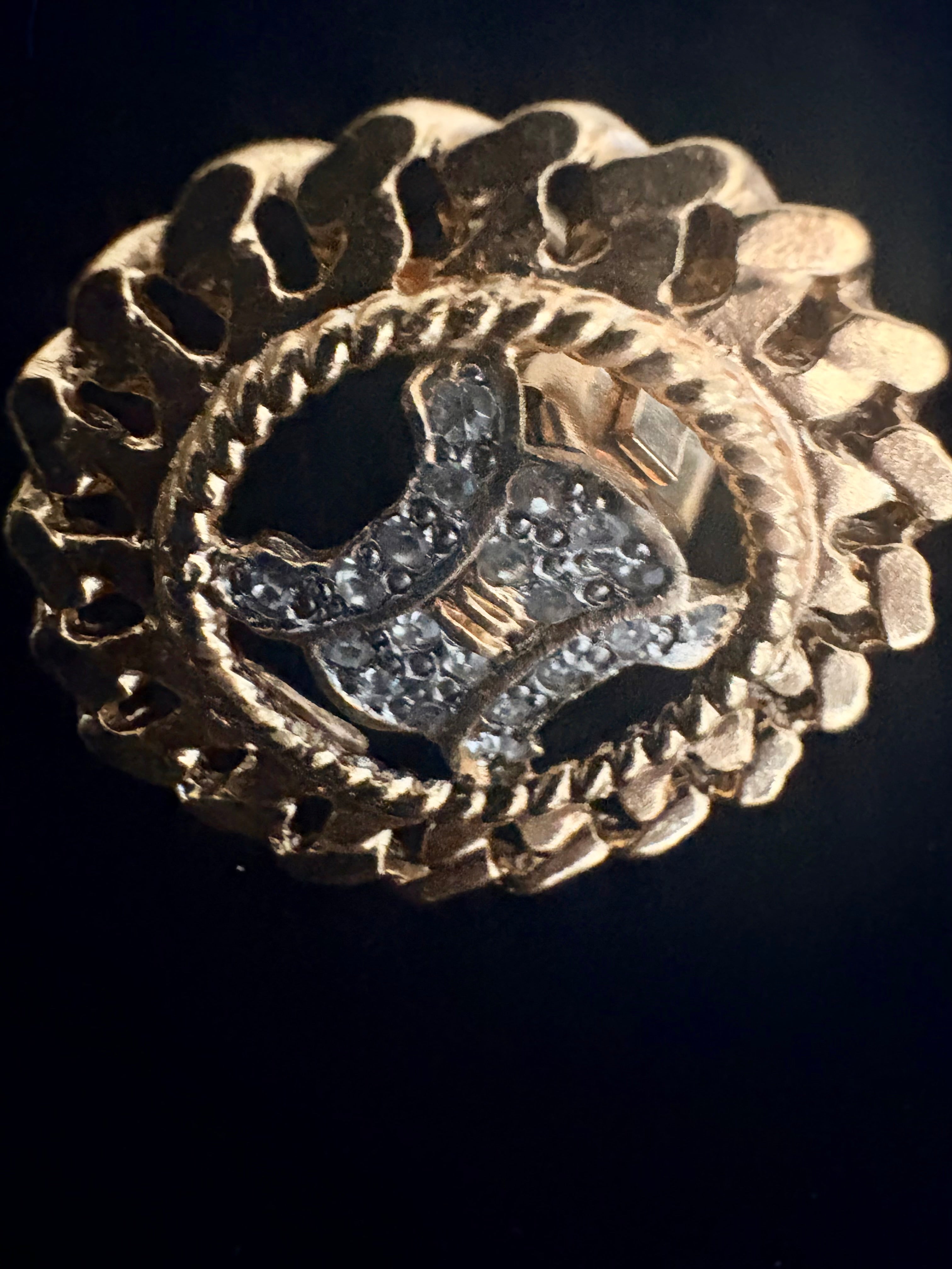 Céline Equestrian Motif Clip Earrings Made in Italy Circa late 1980s–early 1990s