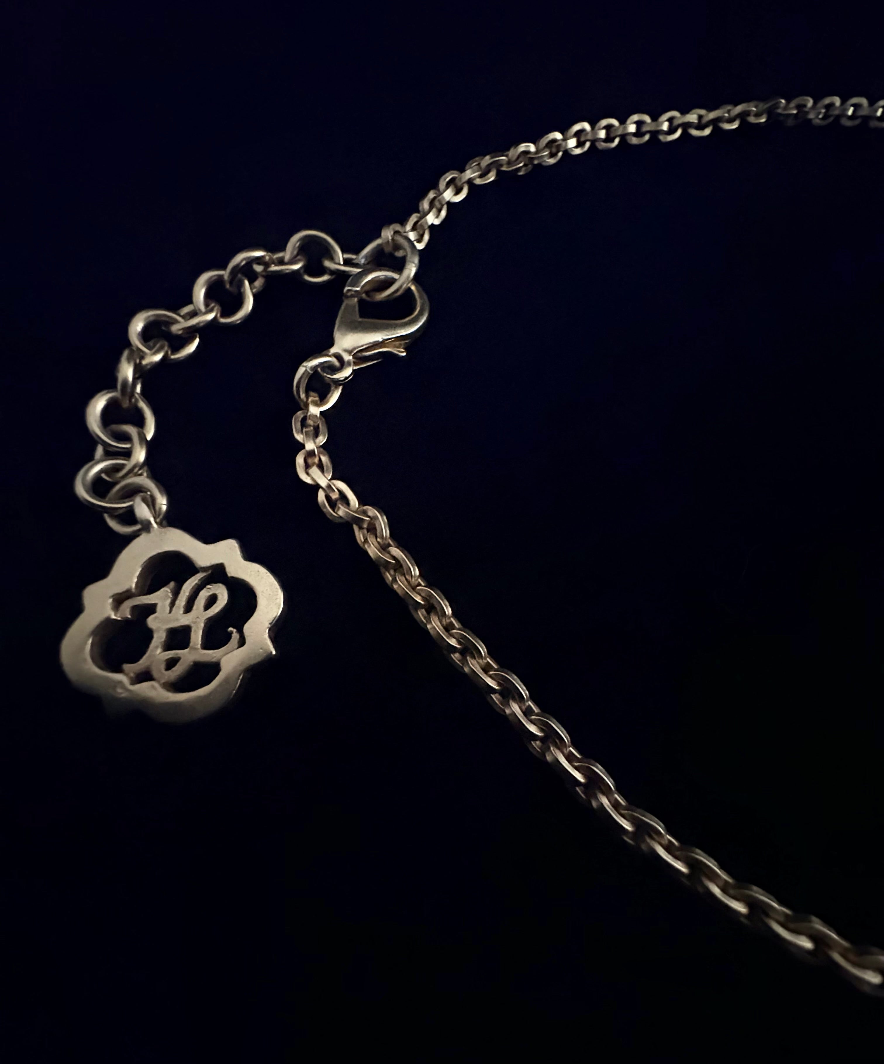 Karl Lagerfeld Textured Cross Pendant Necklace Circa 1990s